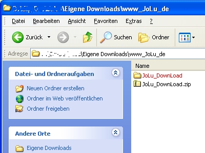 www.JoLu.de - Hilfe - Anleitungen - ZIP-Datei ... Alle extrahieren ... Bild :  ZIP-Datei_Alle_extrahieren_Fertig